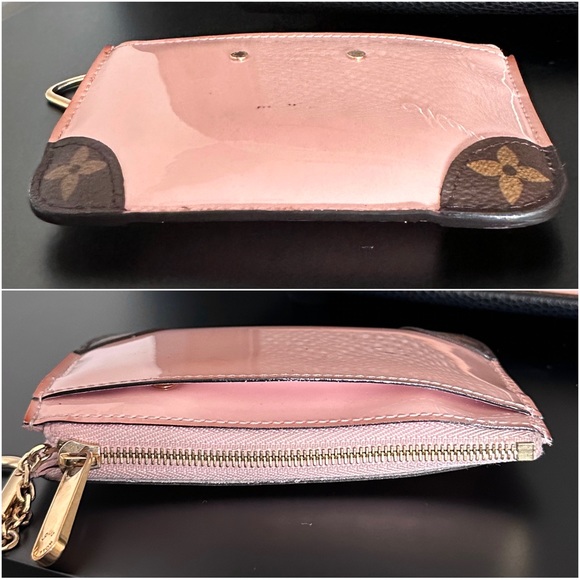 ❌SOLD❌ 💎LOUIS VUITTON Patent Miroir Venice Key Pouch Rose Ballerine - Picture 4 of 11